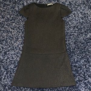 Alice and Olivia black drop waist dress
